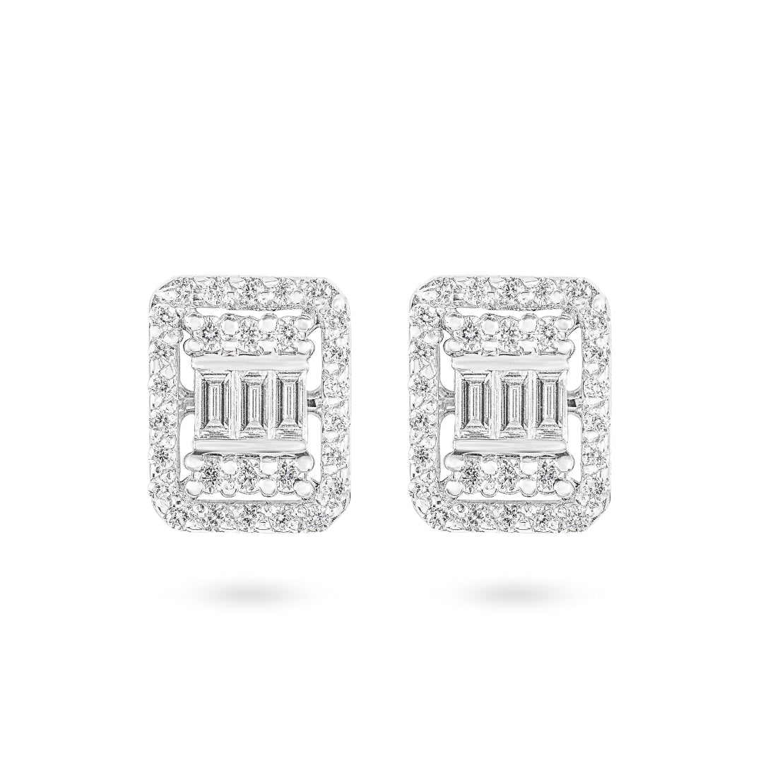 Baguette Emerald Shape Earrings