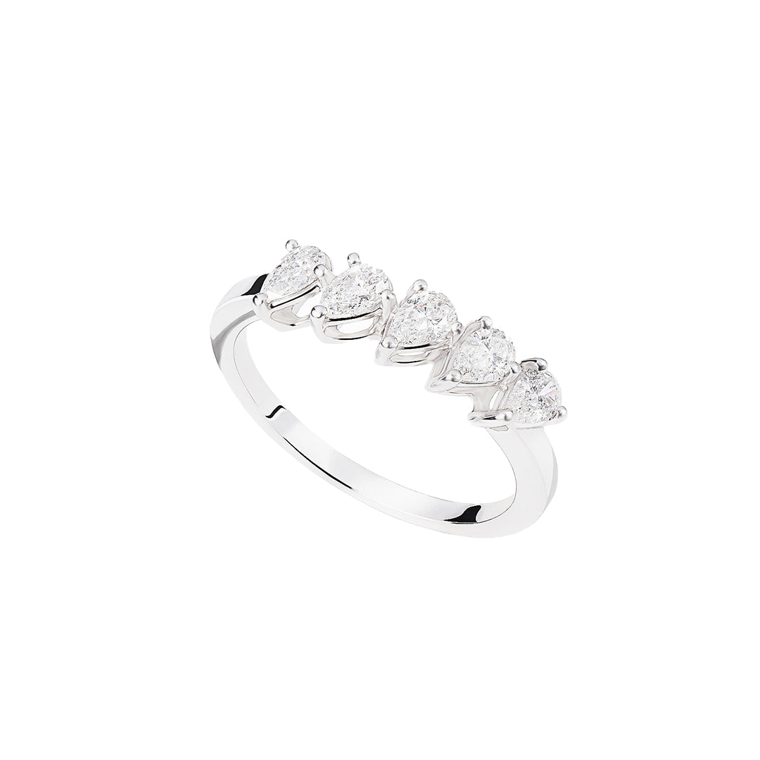 Pear Half Wedding Band
