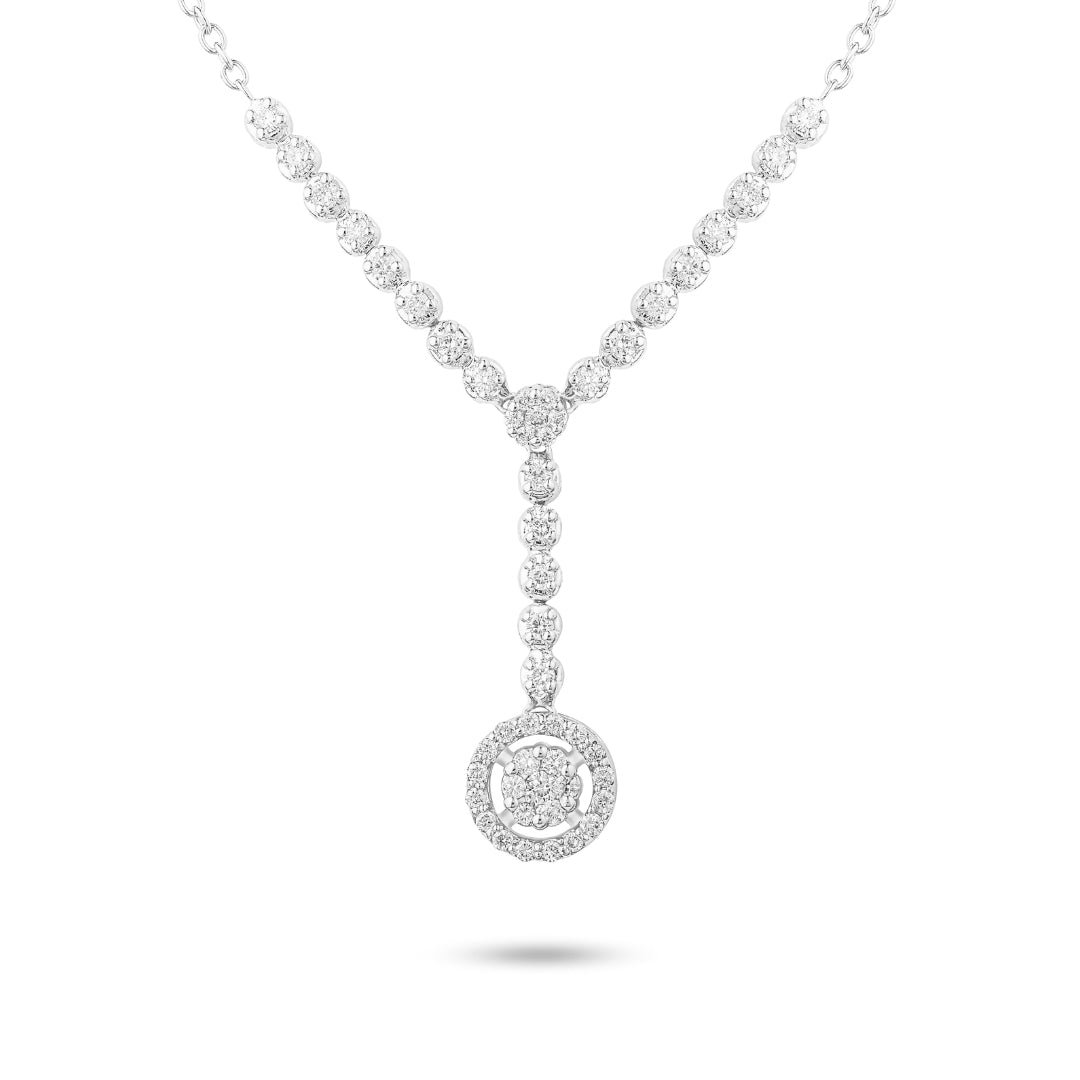 Flower Illusion Halo Bridal Necklace
