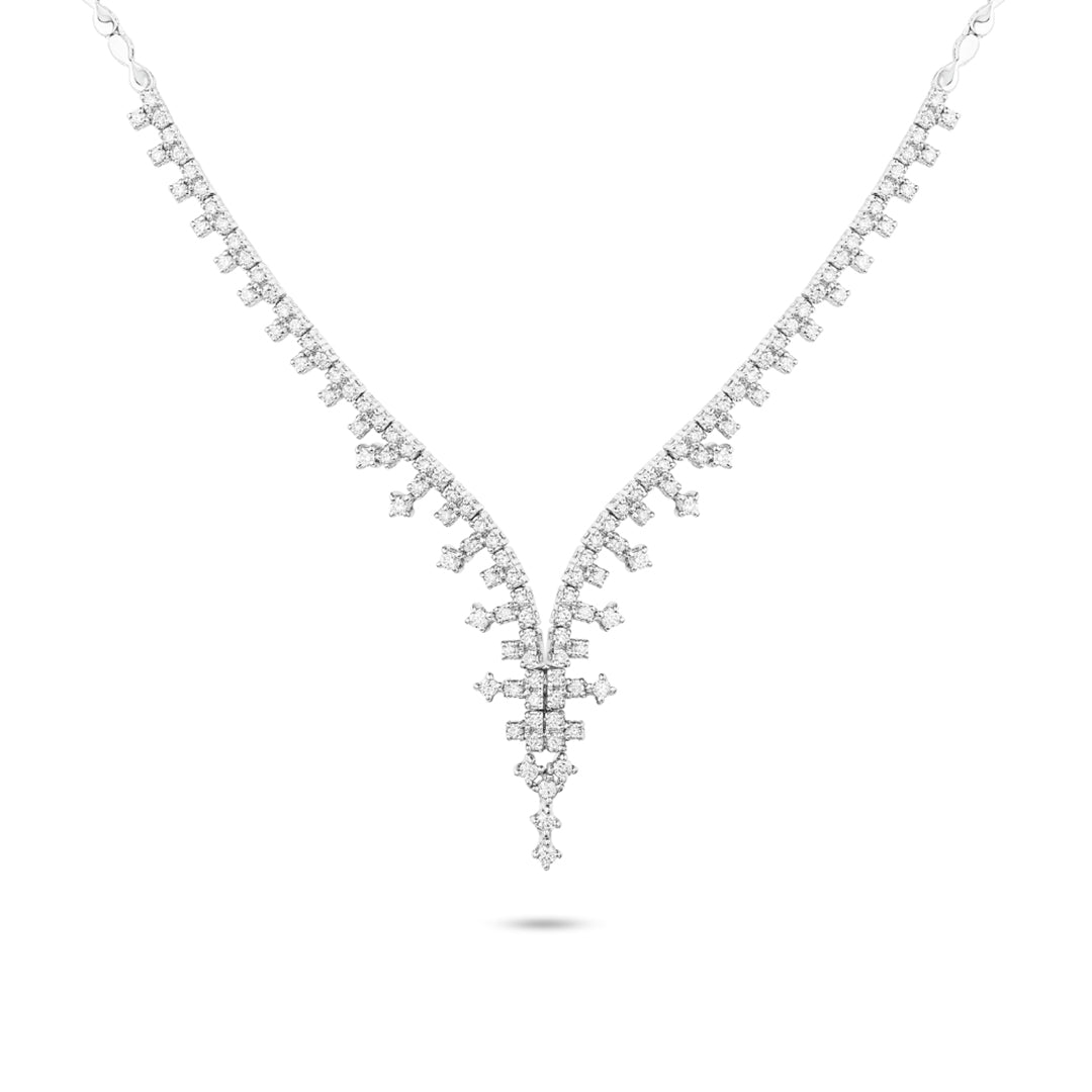 Floated "V" Shape Necklace