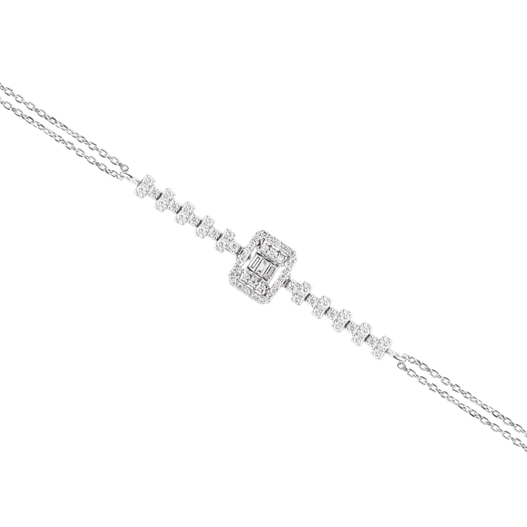 Baguette Emerald Shape Illusion Bracelet