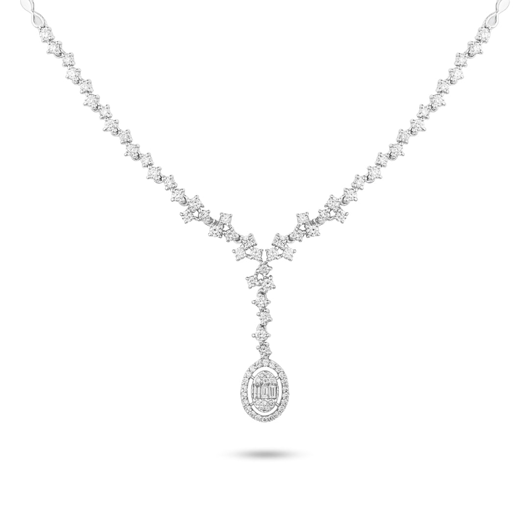 Baguette Round Necklace