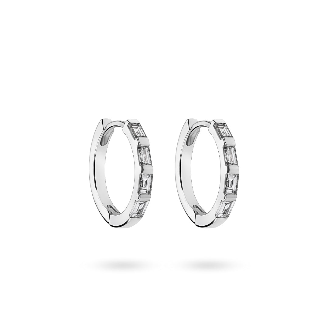 Baguette Hoop Earrings