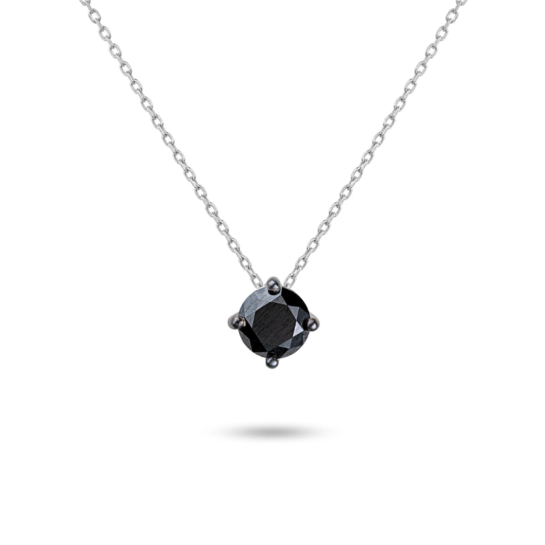 Black Diamond Stud Necklace