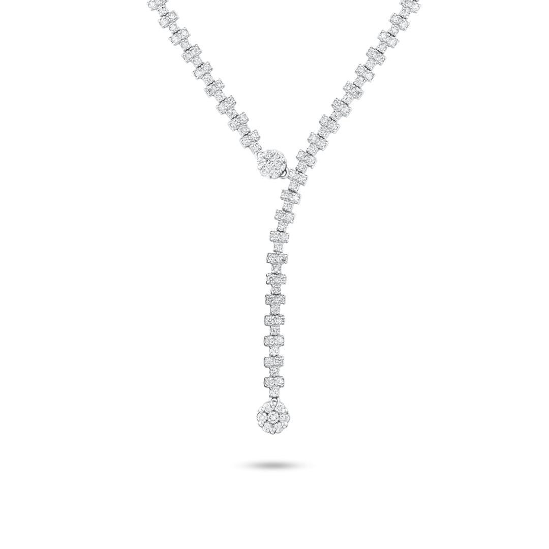 Flower Illusion "Y" Shape Necklace