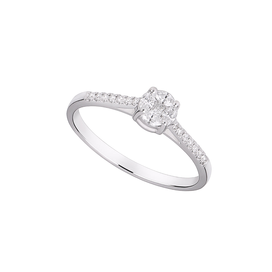 Round illusion Side Diamond