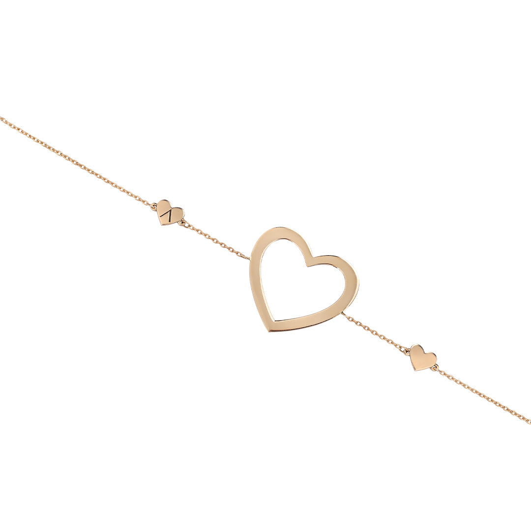 Imperial Heart Yellow Gold Bracelet