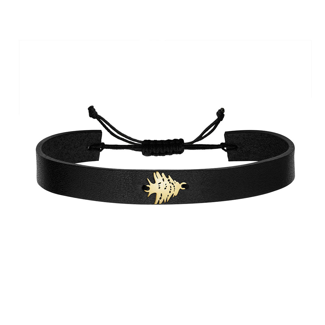 Cedar Leather Men Bracelet