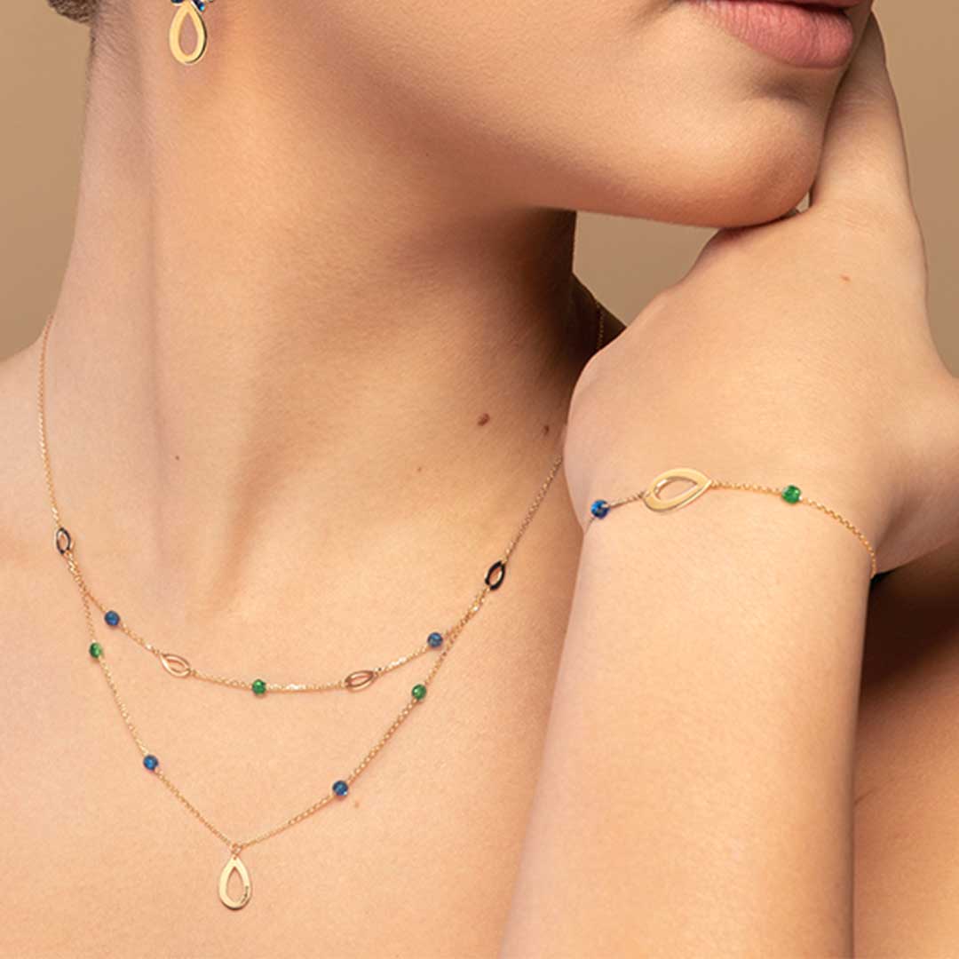 Pavona Color Stone Necklace