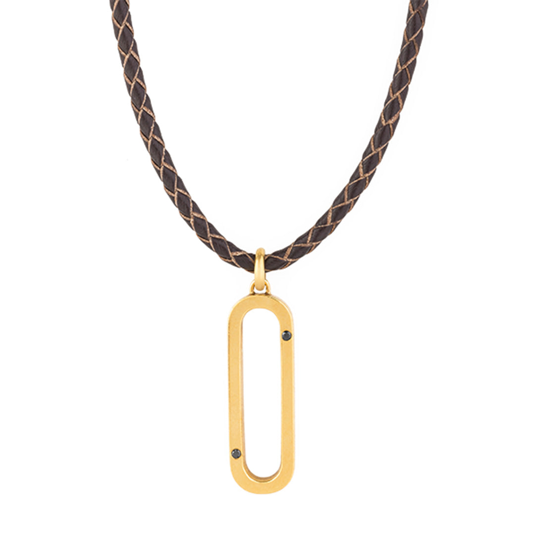 Black Diamond Pendant Men Necklace