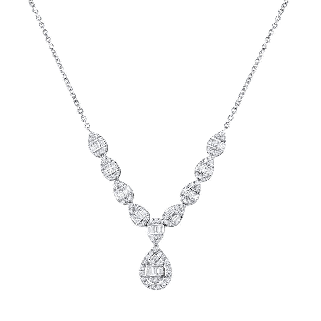 Baguette Pear Necklace
