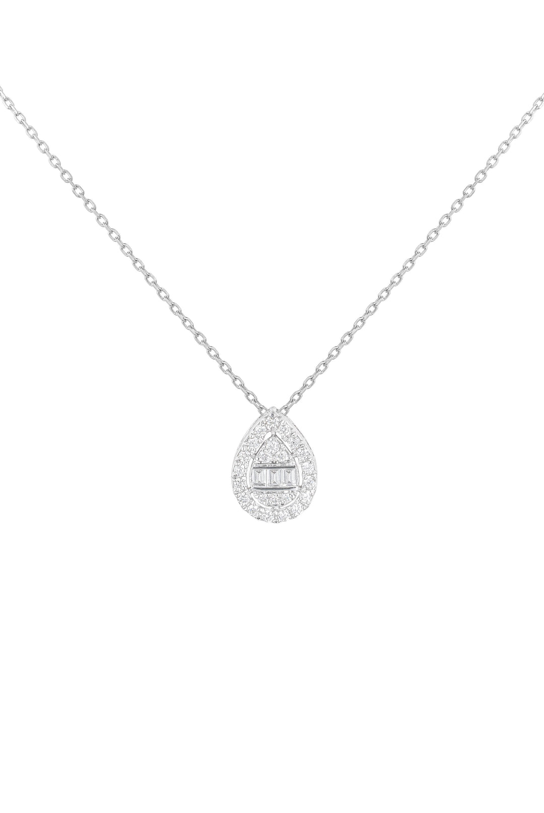 Baguette Pear Shape Necklace