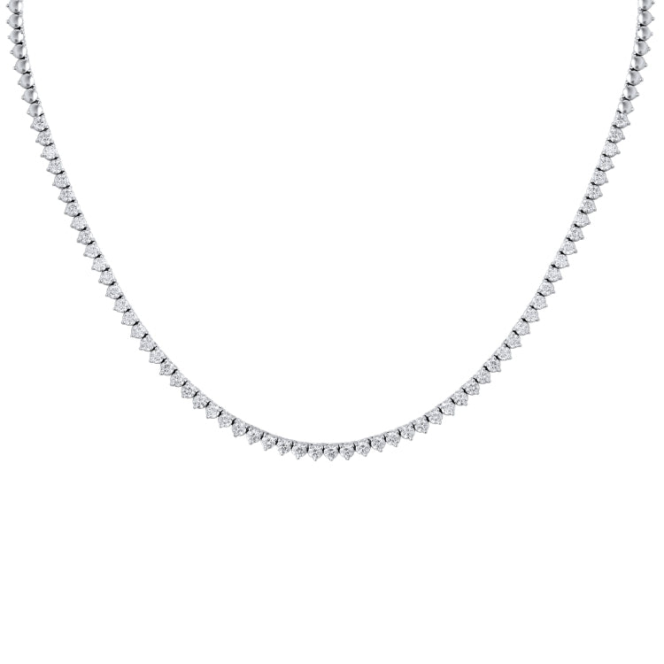 3 PRONGS TENNIS NECKLACE