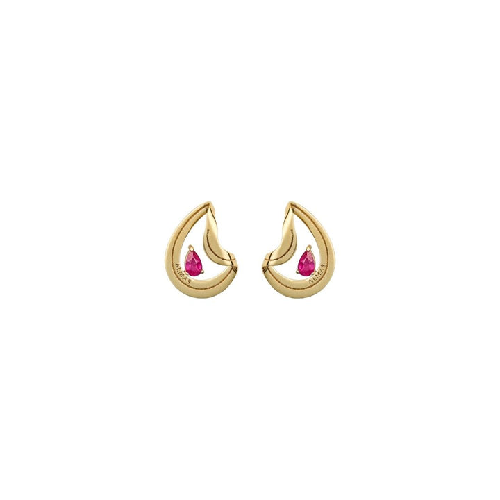 PERA SYNTHETIC RUBY EARRINGS