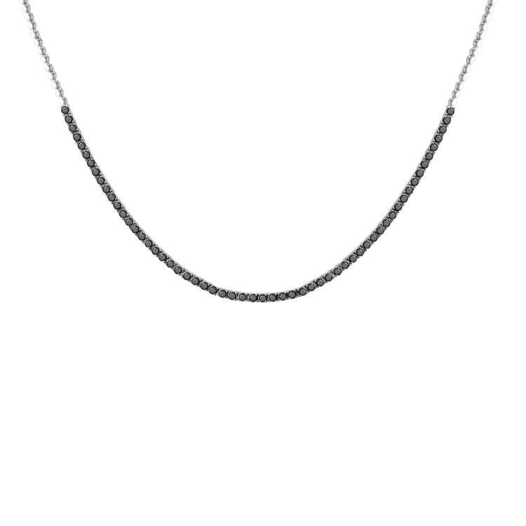 BLACK DIAMOND TENNIS NECKLACE