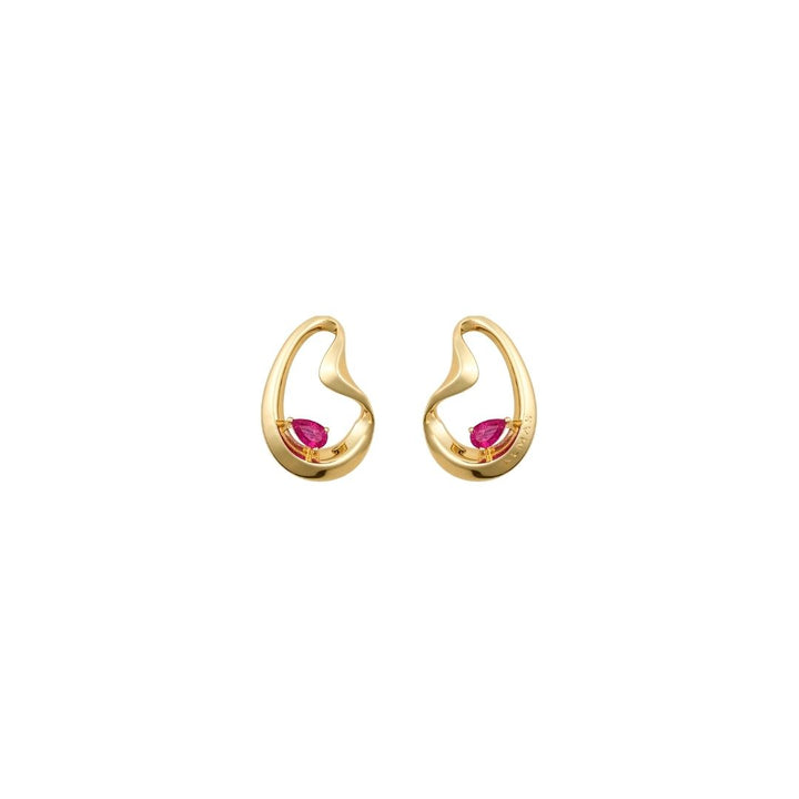 PERA SYNTHETIC RUBY EARRINGS