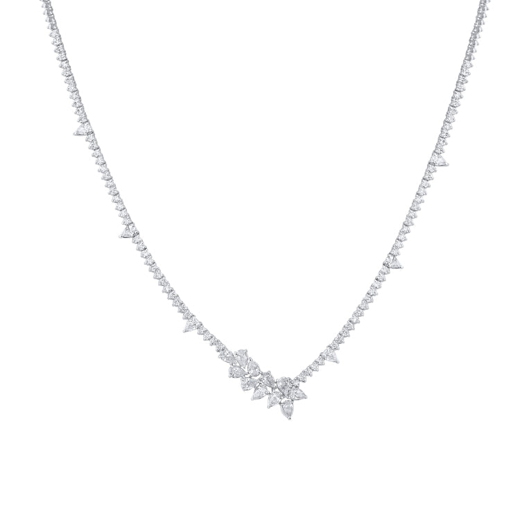 PEAR SPIKE TENNIS NECKLACE