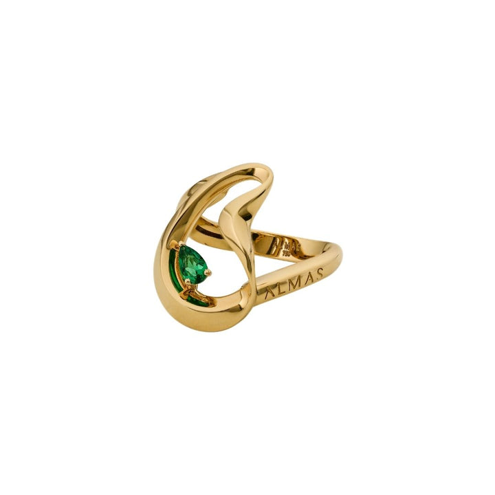 PERA SYNTHETIC EMERALD RING