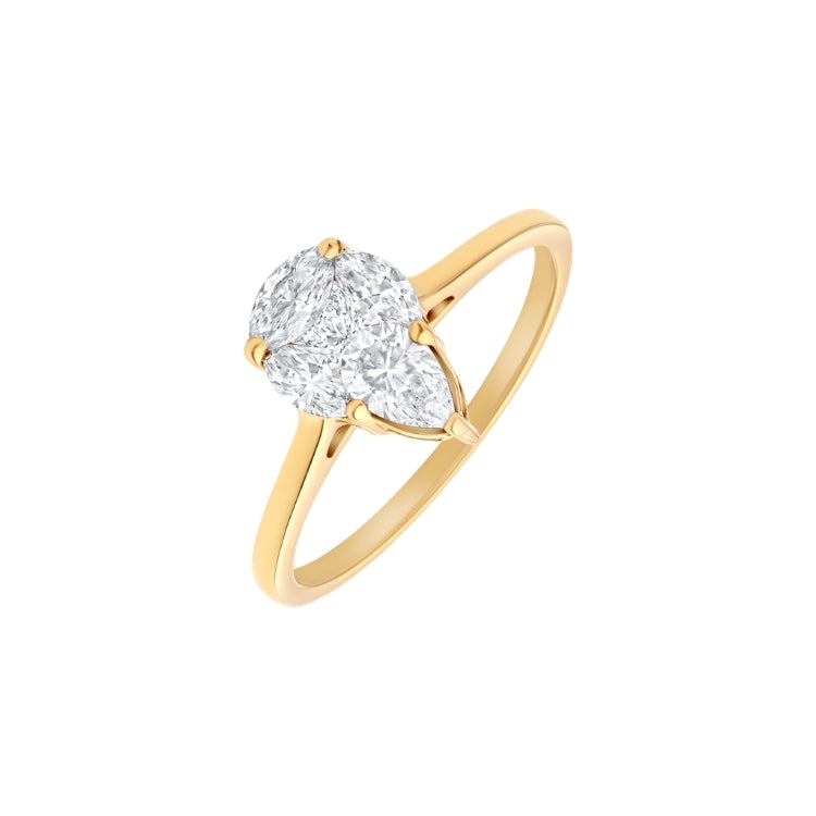PEAR ILLUSION RING