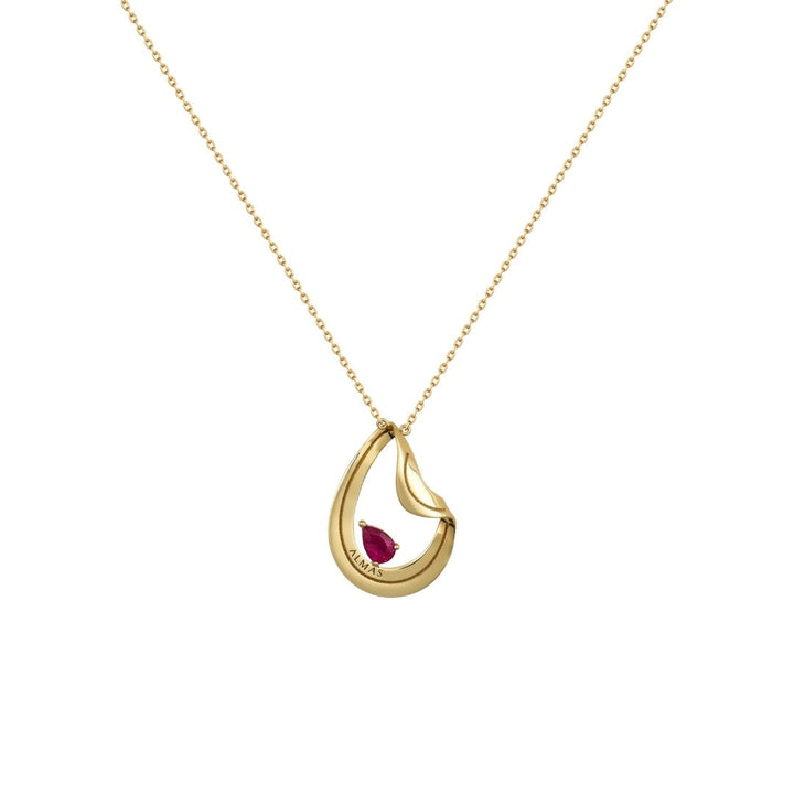 PERA SYNTHETIC RUBY NECKLACE