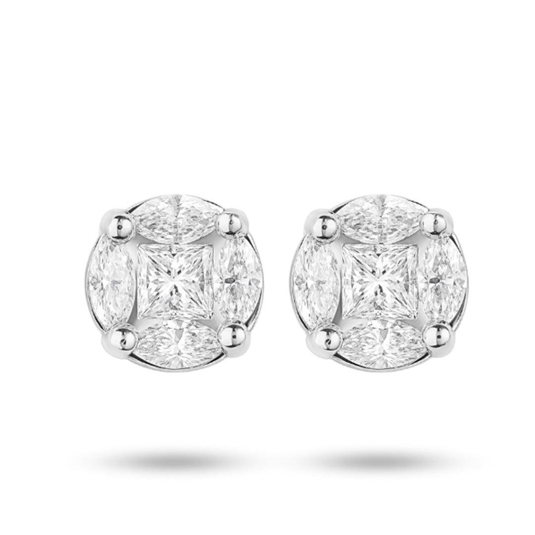 Round Illusion Earrings