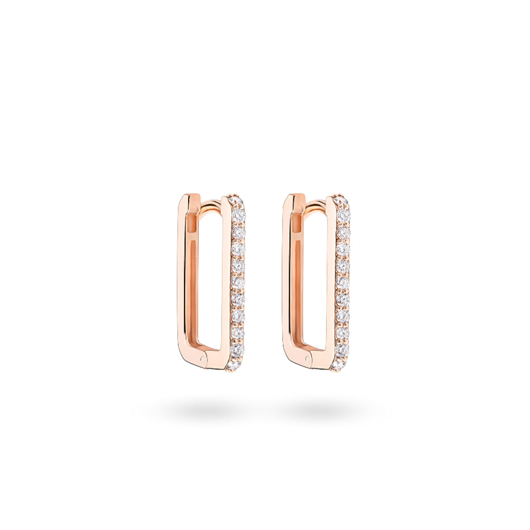 Square Pink Earrings