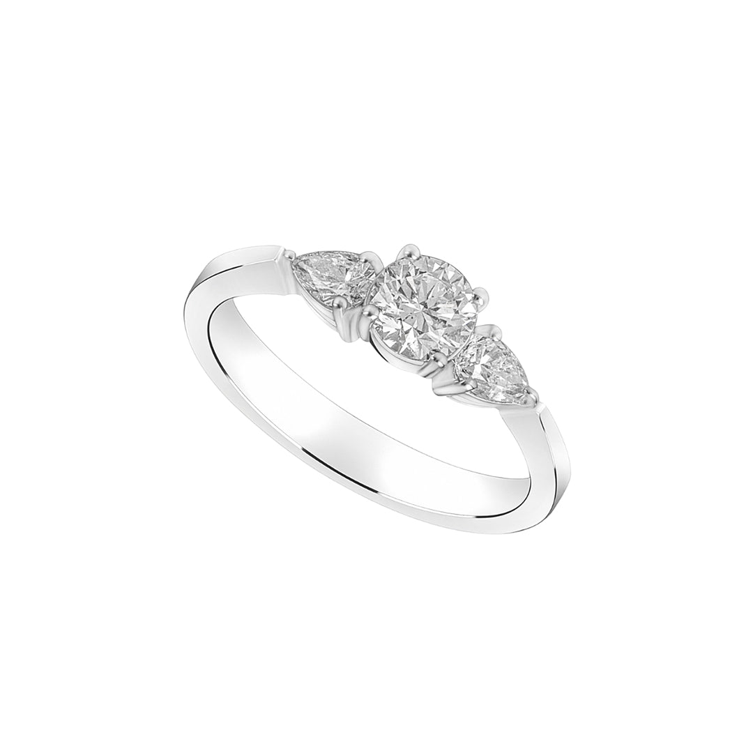 Pear Round Solitaire – Almas Jewelry