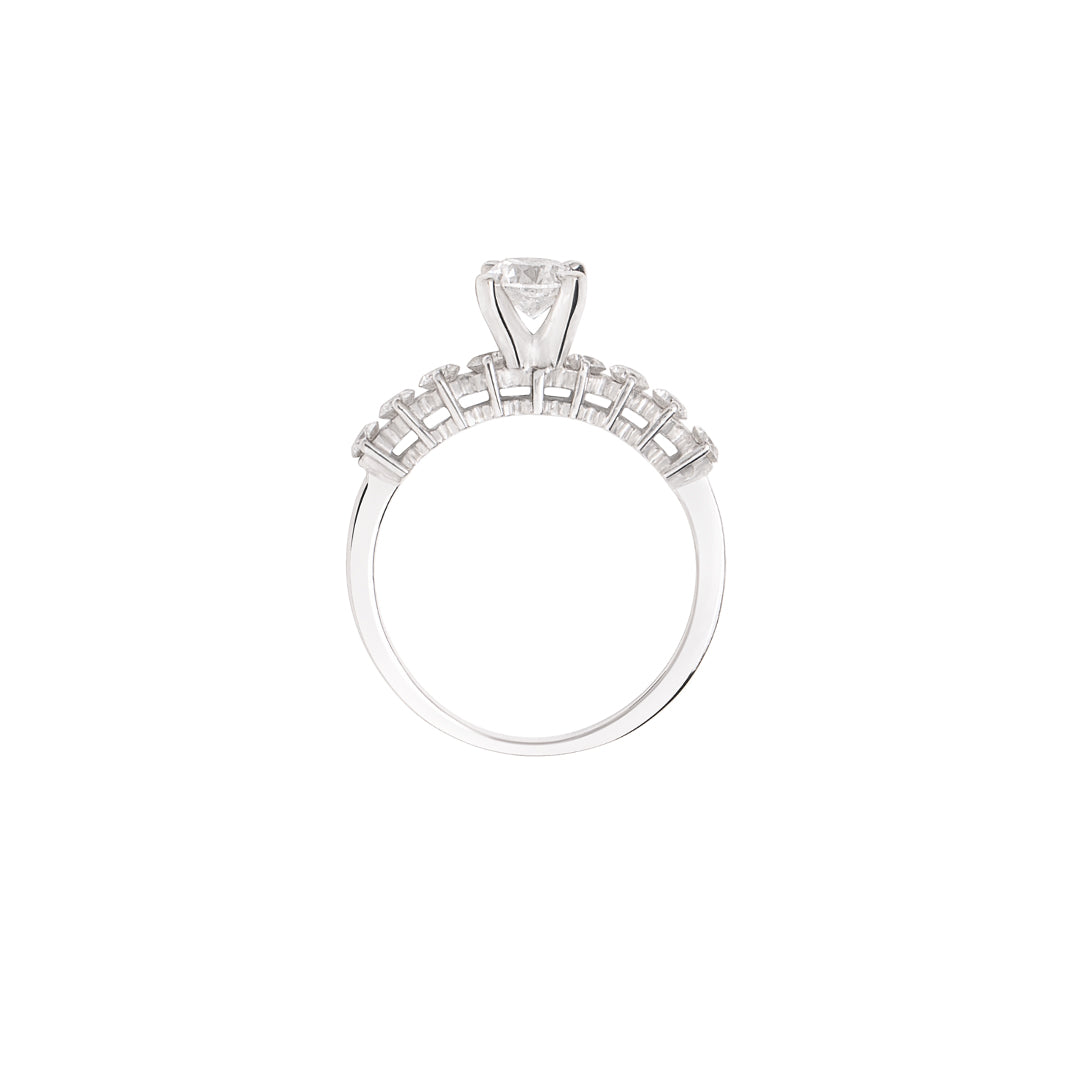 Two Prongs Side Diamond Solitaire