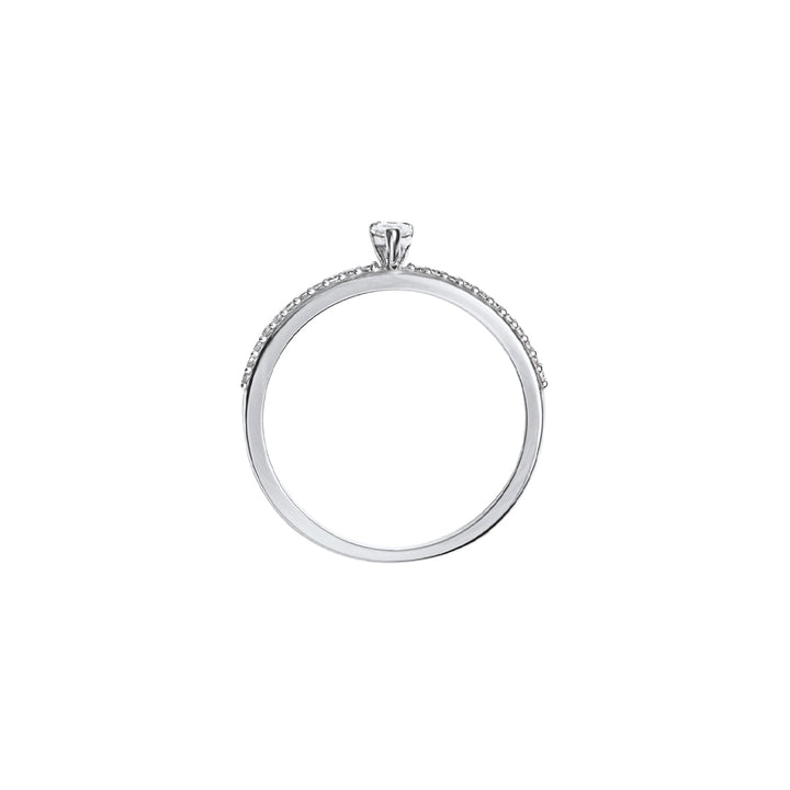 Pear Side Diamond Solitaire