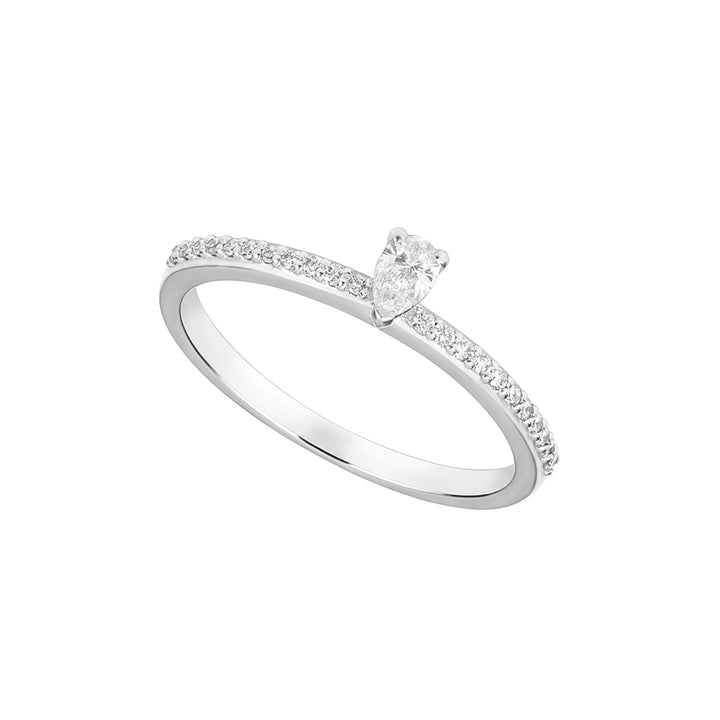 Pear Side Diamond Solitaire