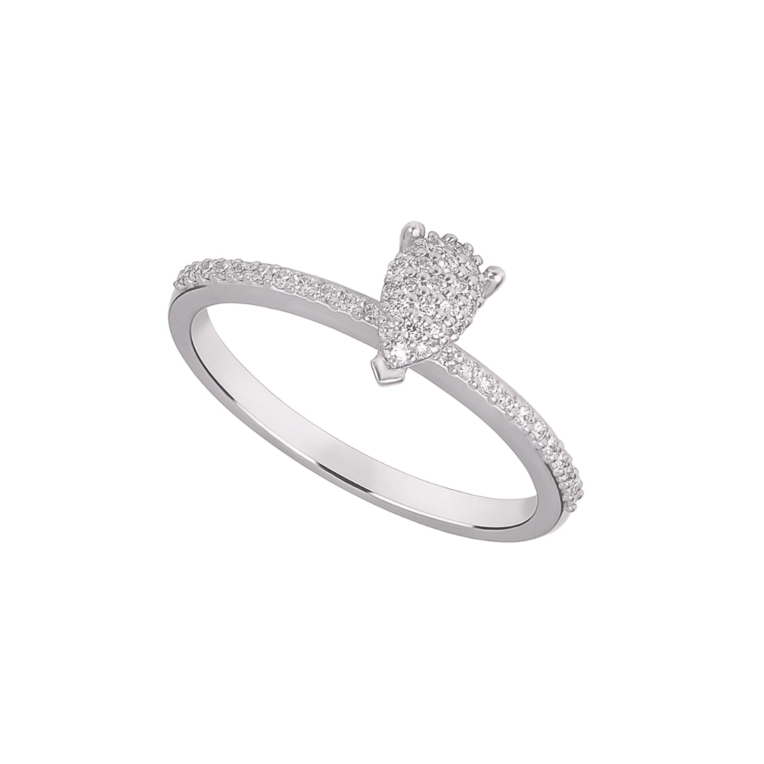 Pear Pave Ring