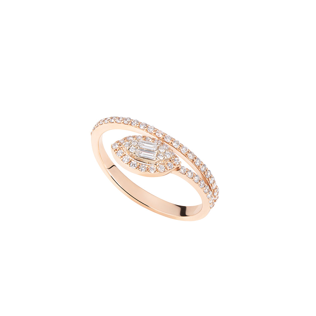 One Line Marquise Ring