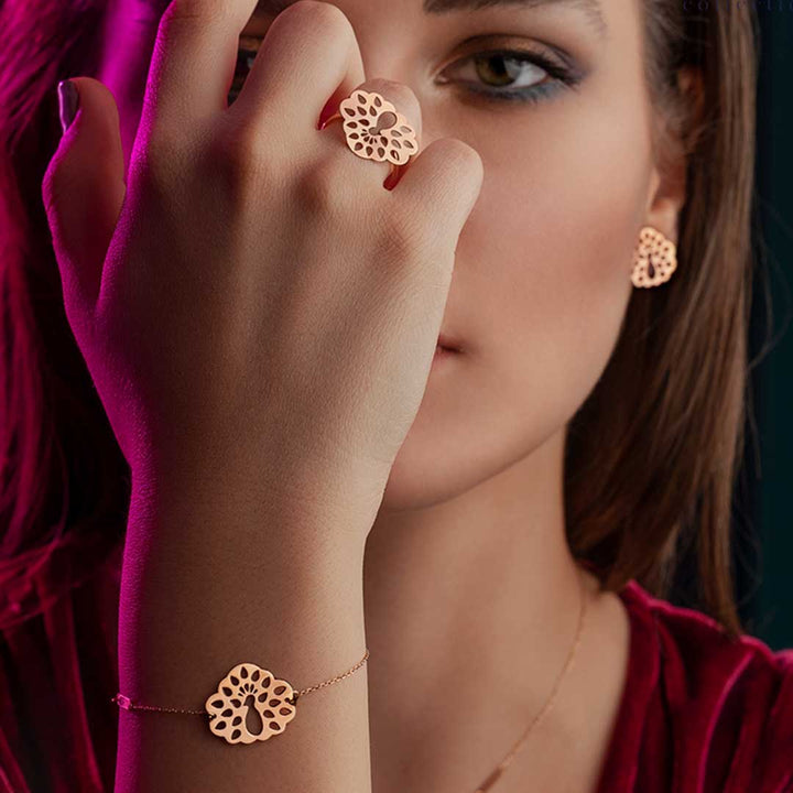 Pavona Pink Gold Earrings