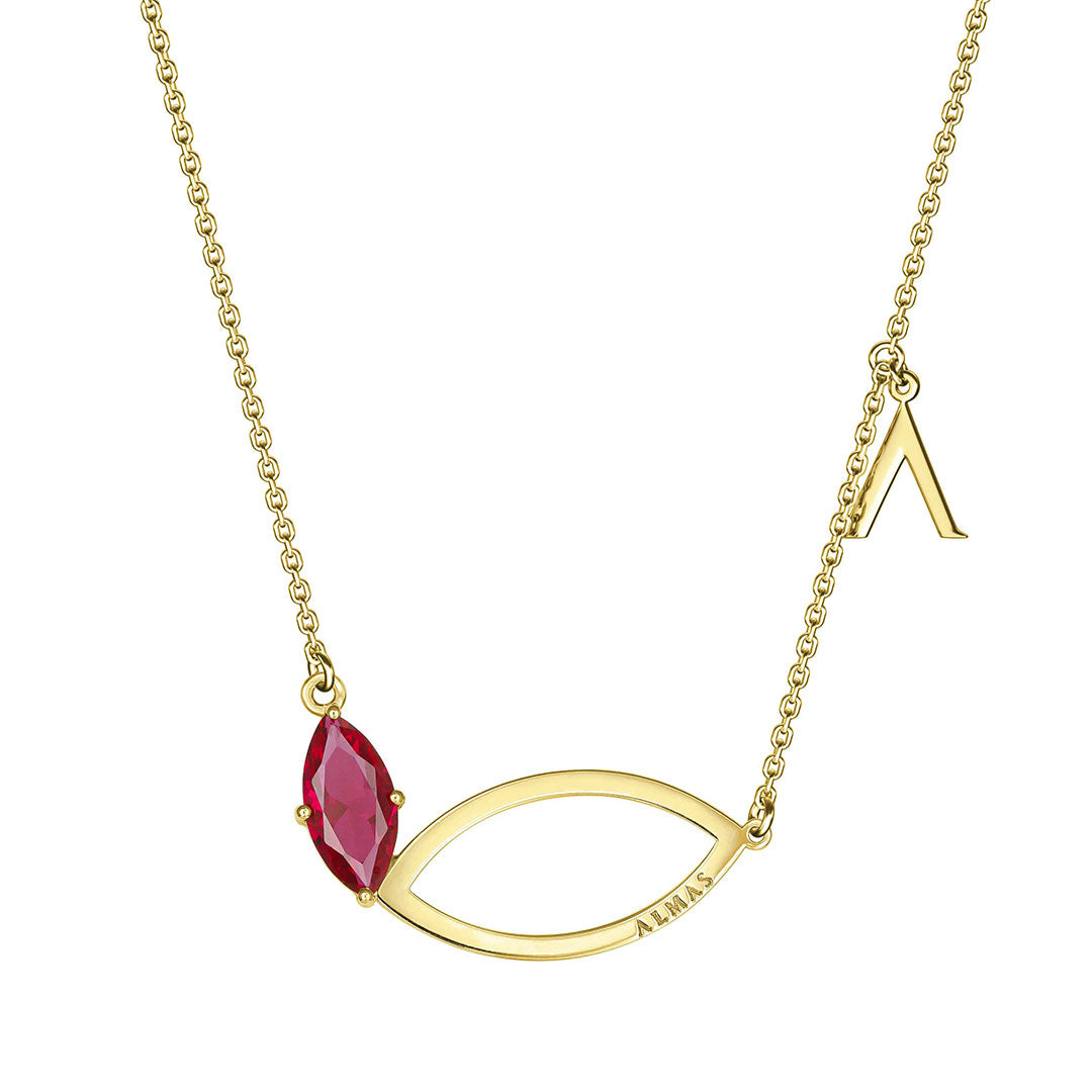 Aura Red Stone Necklace
