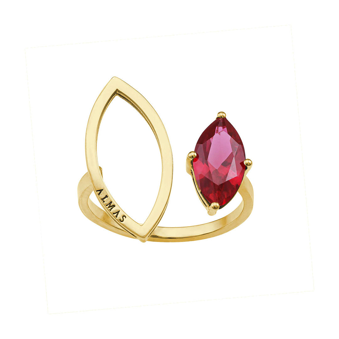 Aura Red Stone Ring