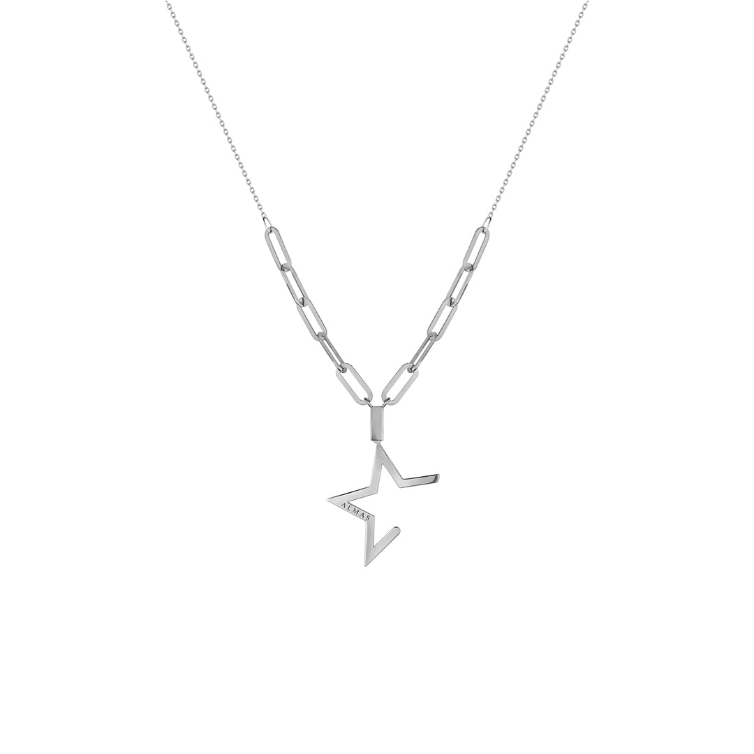 Dancing Star White Gold Necklace