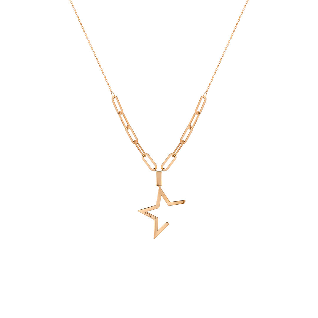 Dancing Star Pink Gold Necklace