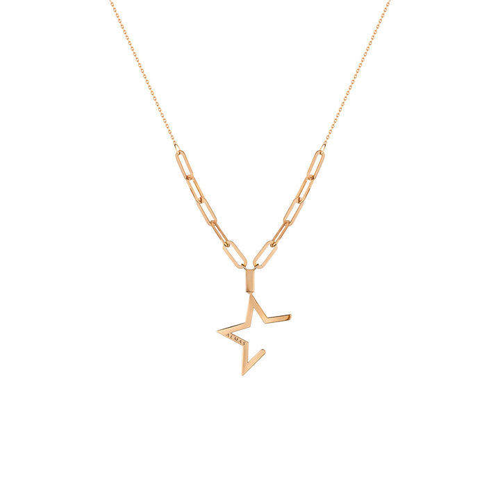 Dancing Star Pink Gold Necklace