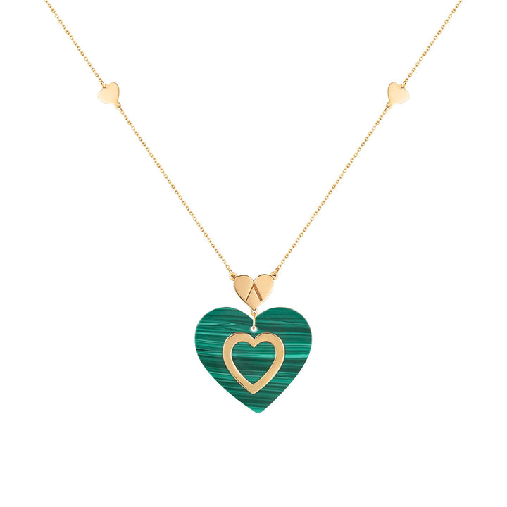 Imperial Heart Malachite Necklace