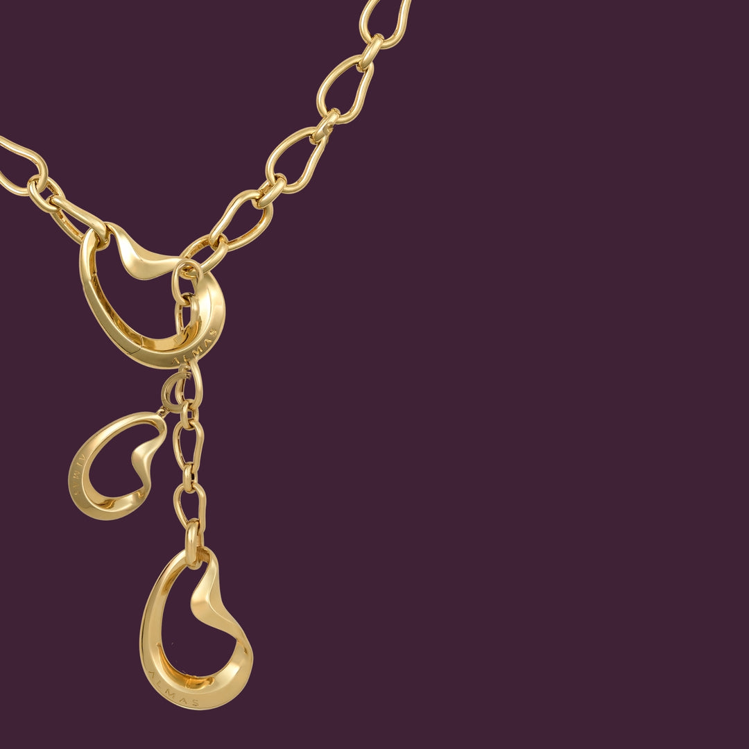 PERA BIG GOLD LONG CHARM