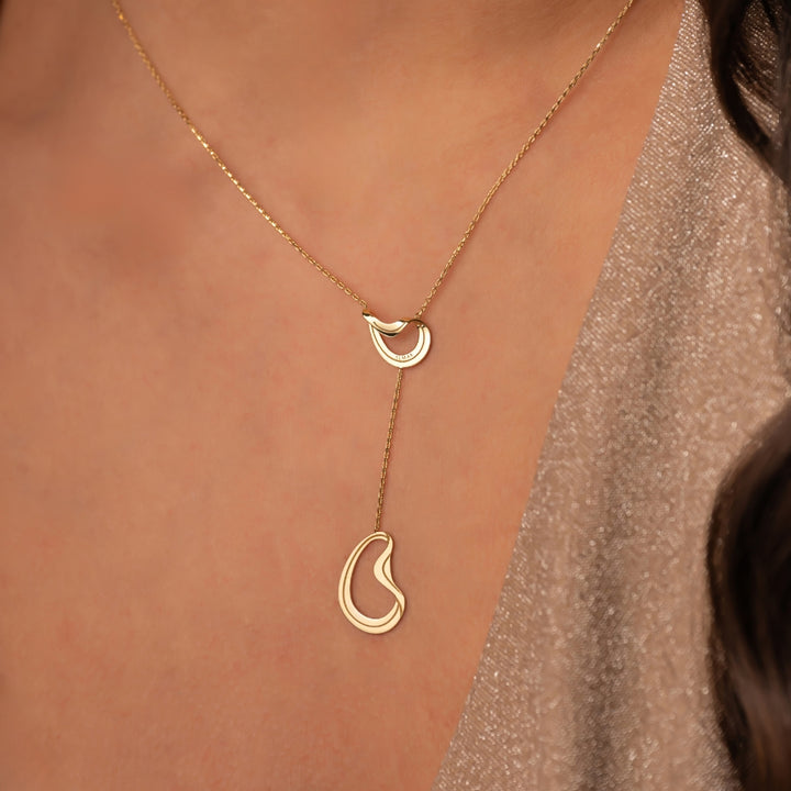 PERA GOLD DROP NECKLACE