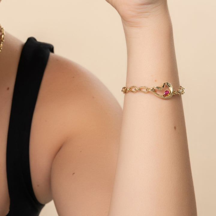 PERA SYNTHETIC RUBY BRACELET