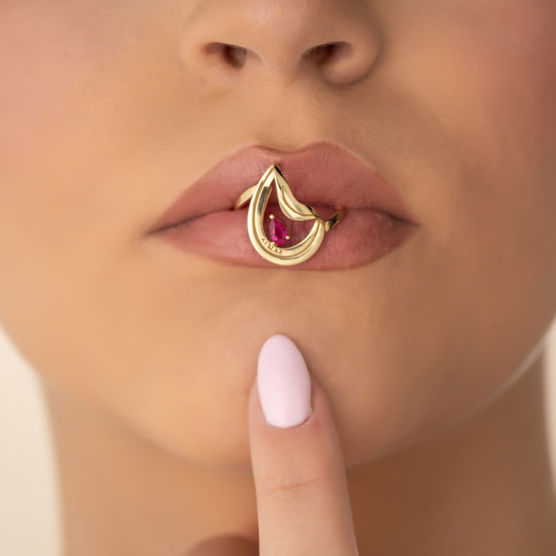 PERA SYNTHETIC RUBY RING